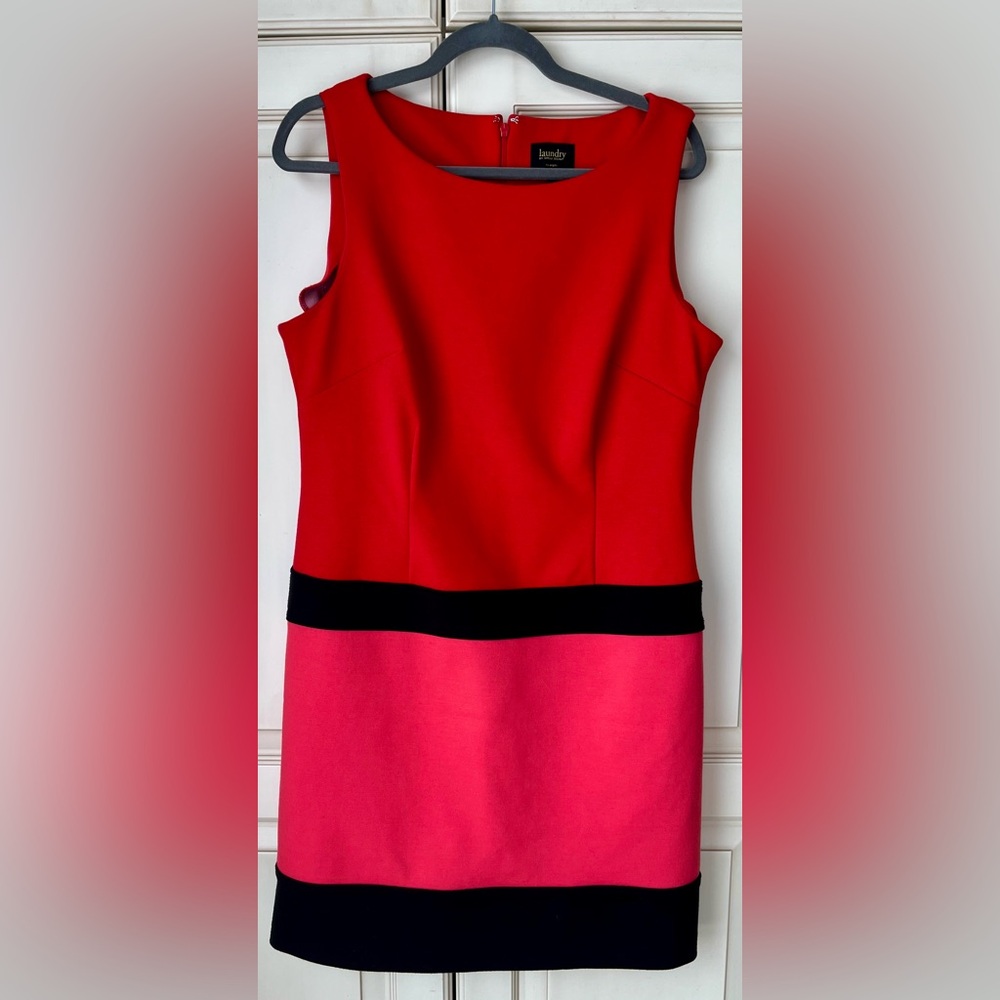 Laundry By Shelli Segal Red and Pink Mini Dress